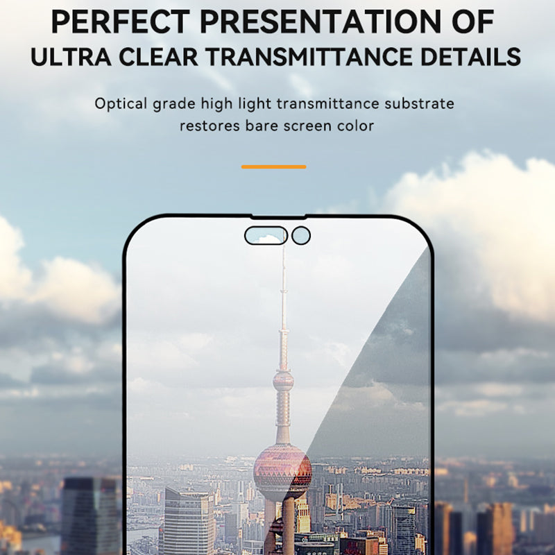 TGVI'S For iPhone 15 Pro Max Privacy Protection High Aluminum-silicon Glass Screen Protector with Back Cover Film TGVI'S For iPhone 15 Pro Max Privacy Protection High Aluminum-silicon Glass Screen Protector with Back Cover Film